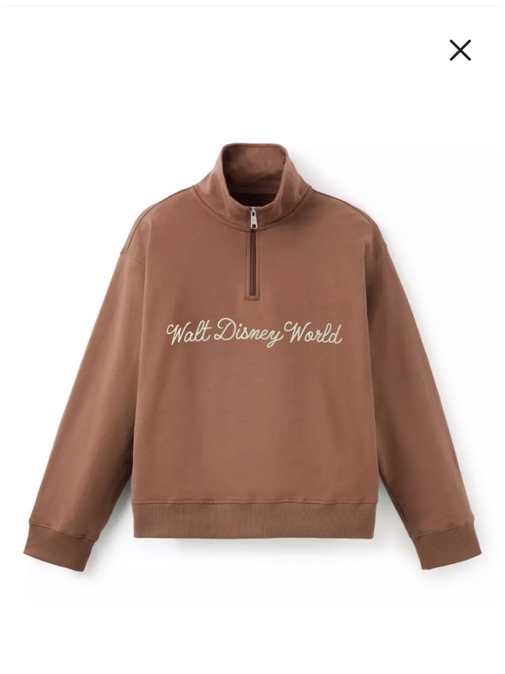 Disney Women’s Brown Walt Disney World Quarter-Zip Pullover